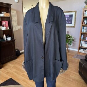 Maggie McNaughton black long sleeve jacket-size 22W